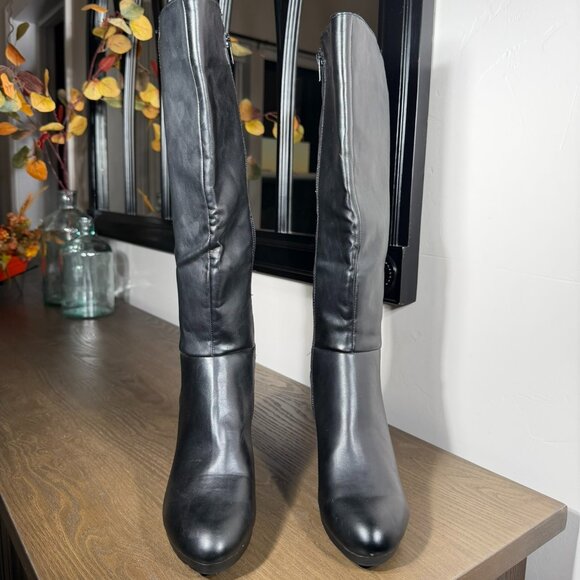 White Mountain Black Heeled Knee-High Boots – Never Worn - Picture 2 of 16